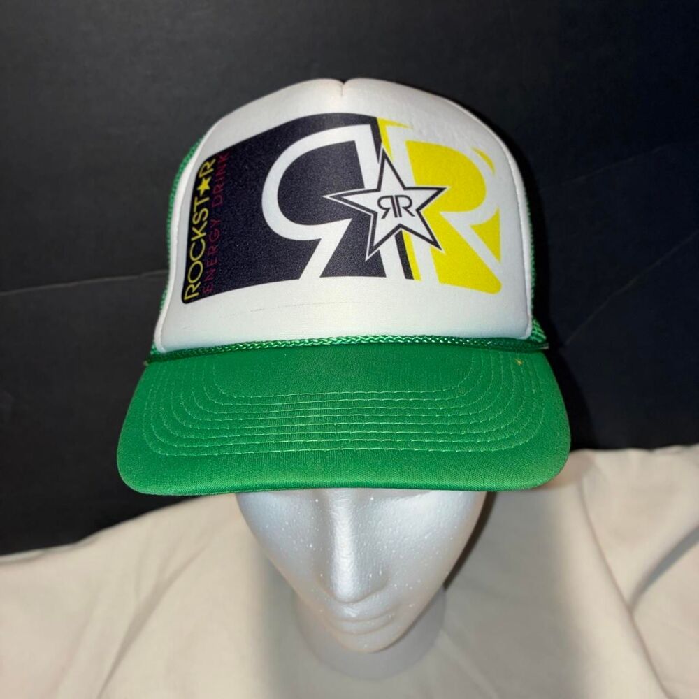Rockstar Mens Y2K snapback hat green